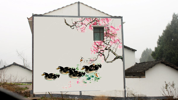 西充县文化氛围墙绘设计